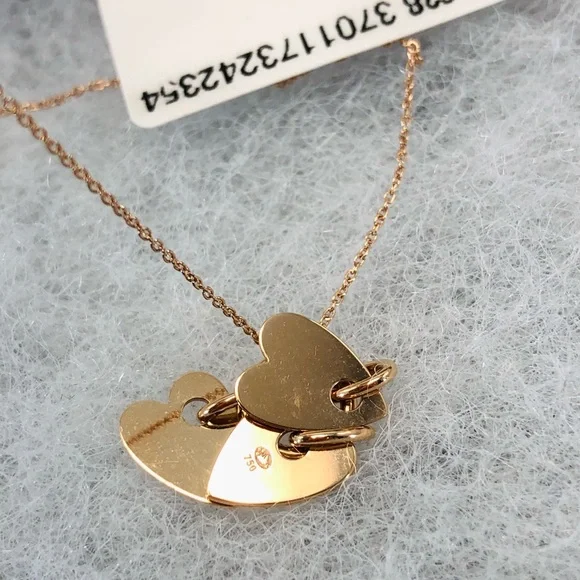 GINETTE NY
Angele 18K Rose Gold 3 Mini Heart Charms 17” Necklace - Picture 8 of 15